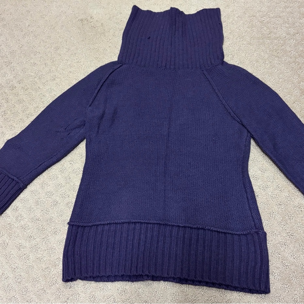 LOFT Deep Purple Cowl Neck Sweater